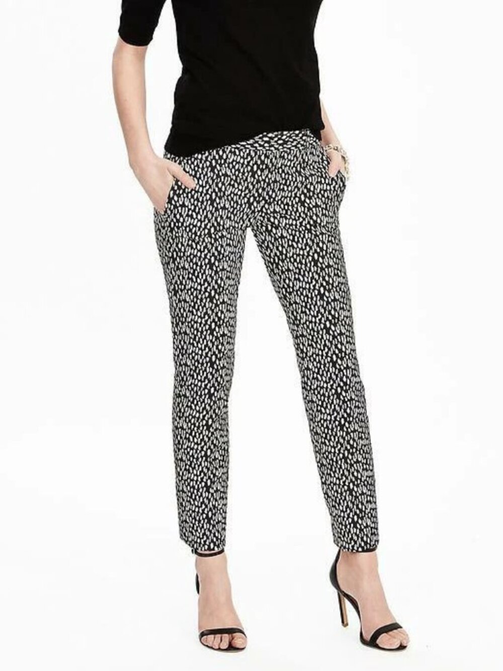 BANANA REPUBLIC long slim pants in leopard jacquard (2L)